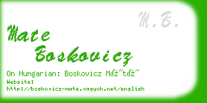 mate boskovicz business card